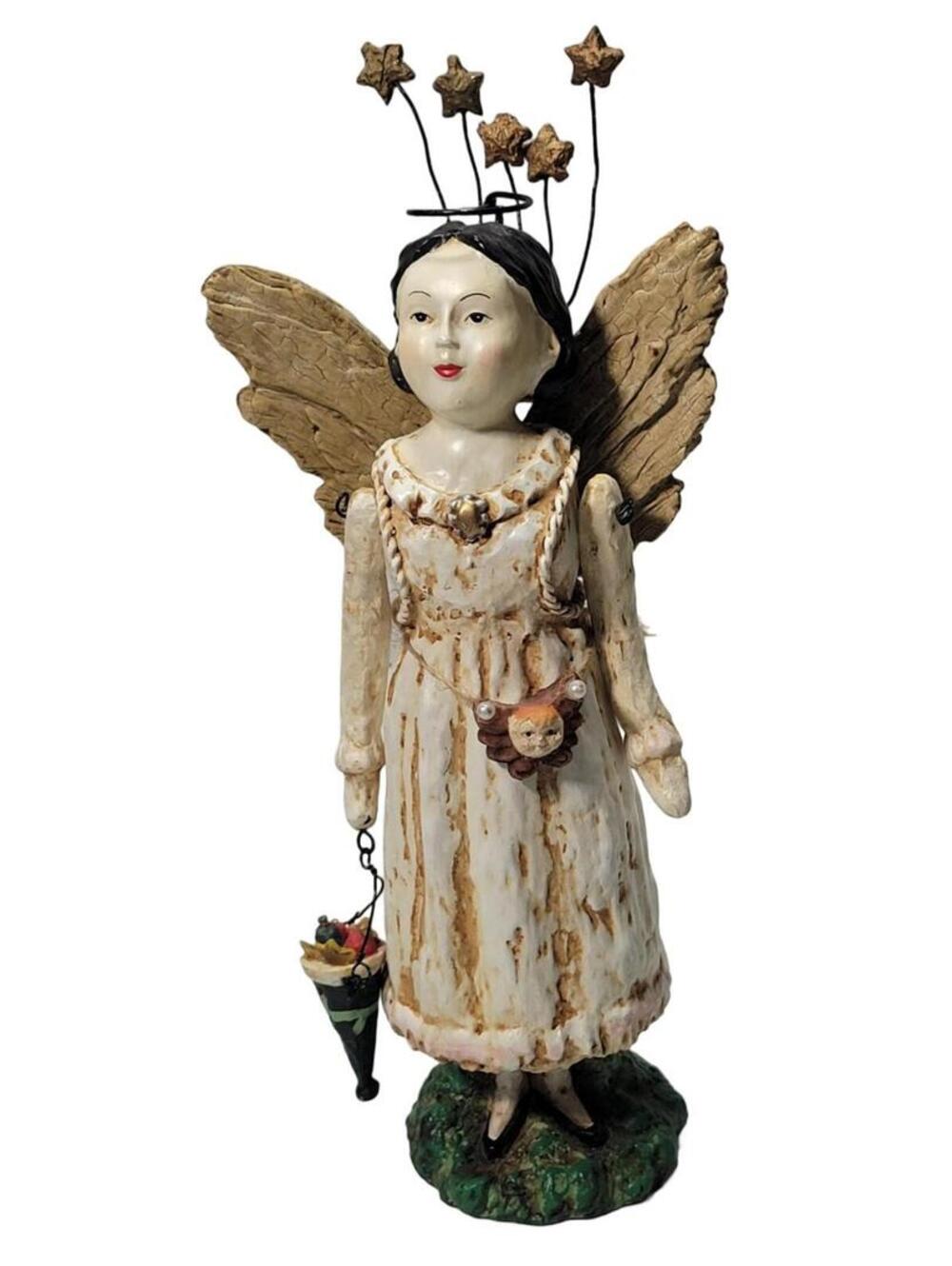 Vintage Rare Bethany Lowe Angel Primitive Folk Art Figurine Farmhouse